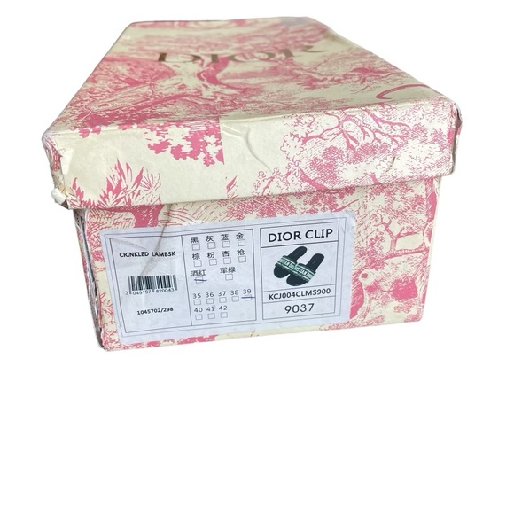 Dior Oblique Red Burgundy Slide Sandals Size 39 Dway - Picture 7 of 7